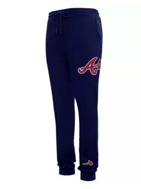 Men's Navy Script Logo Joggers with Drawstring Waist